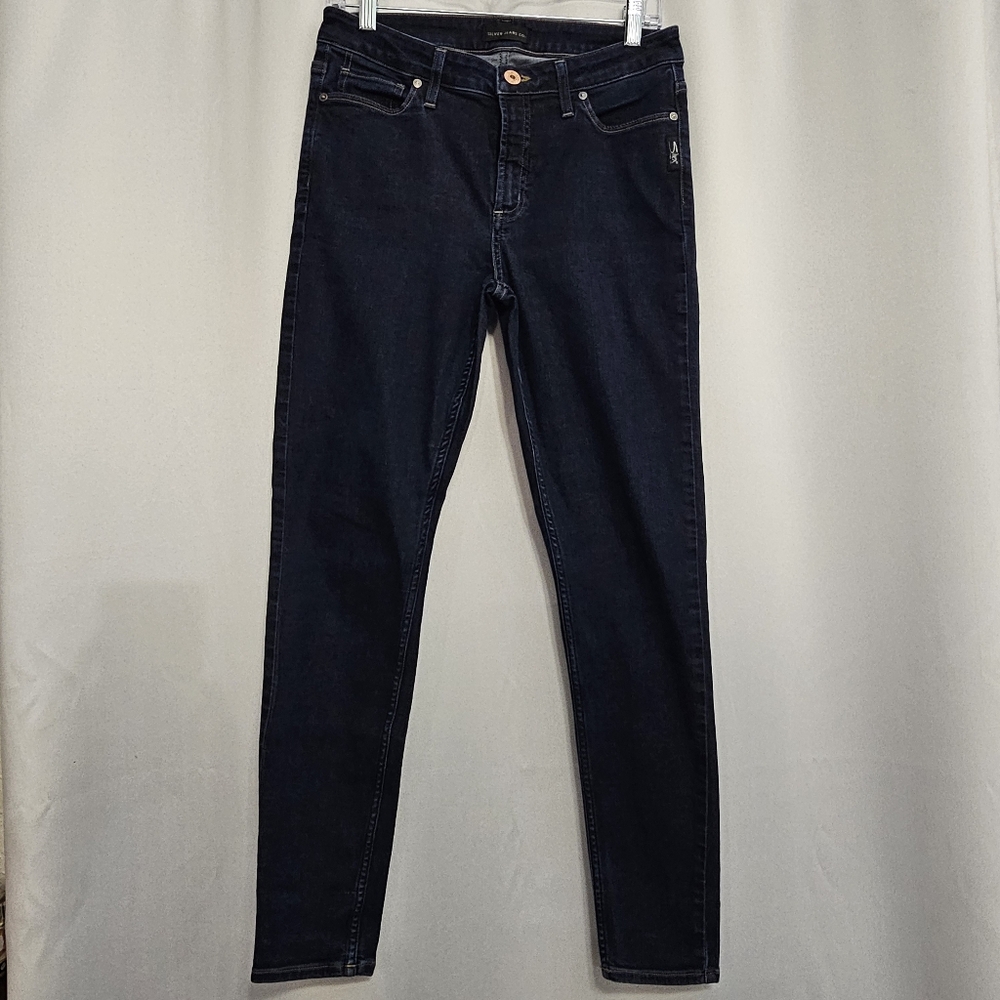 Women's SILVER very dark wash Mazy Jeans Size 6